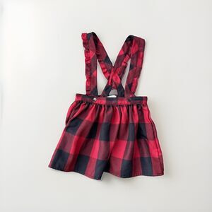 Disney Pippa & Julie Buffalo Plaid Toddler Girls Skirt Size 4T Jumper Ruffle